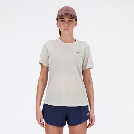 Remera New Balance Mujer NB Athletics Gris