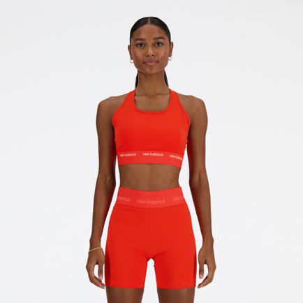 Top New Balance Mujer Medium Support Sleek Pace Naranja