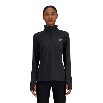 Sudadera New Balance Mujer NB Space Dye Quarter Zip Negro