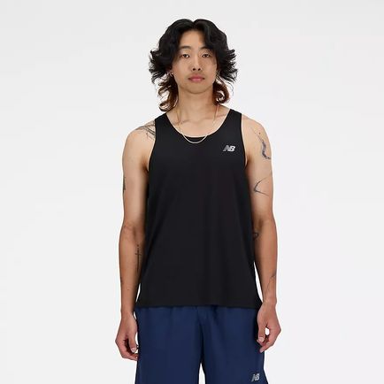 Camisilla New Balance Hombre NB Run Singlet Negro