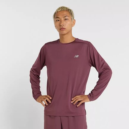 Remera New Balance Hombre Sport Essentials Long Sleeve Purpura