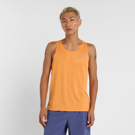 Camisilla New Balance Hombre Sport Essentials Singlet Naranja