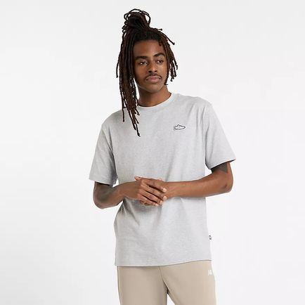 Remera New Balance Hombre Athletics 550 Patch T-Shirt Gris