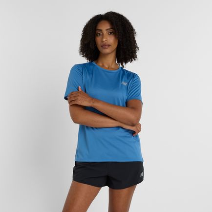 Remera New Balance Mujer New Balance Short Sleeve Azul