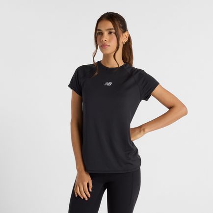 Remera New Balance Mujer Seasonal Jacquard T-Shirt Negro