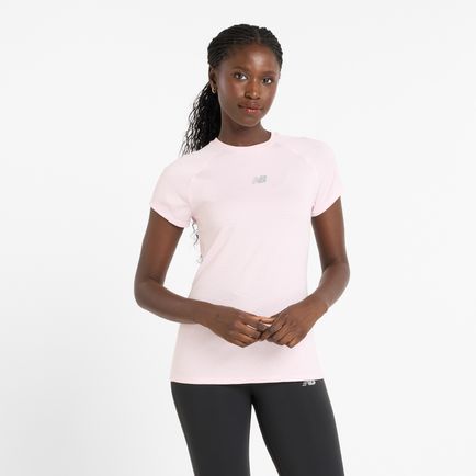 Remera New Balance Mujer Seasonal Jacquard T-Shirt Rosa
