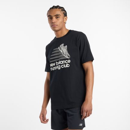 Remera New Balance Hombre Athletics Relaxed Running Club T-Shirt Negro