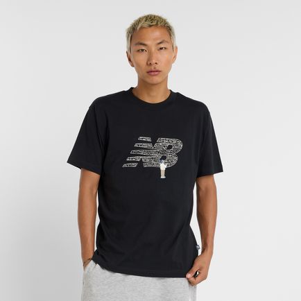 Remera New Balance Hombre Chalk Board Logo T-Shirt Negro