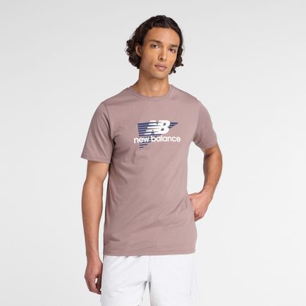 Remera New Balance Hombre Heathertech Graphic T-Shirt 1 Marron