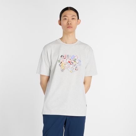 Remera New Balance Hombre Athletics Ticket T-Shirt Gris