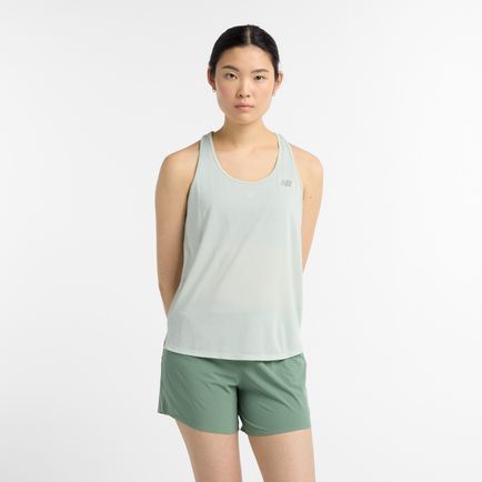 Camisilla New Balance Mujer Athletics Tank Verde
