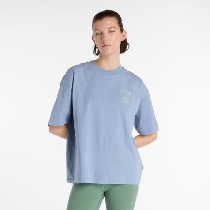 Remera New Balance Mujer Nb X Debut Vase Tshirt Azul