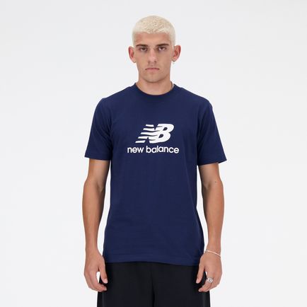 Remera New Balance Hombre New Balance Stacked Logo Thirt Azul Marino
