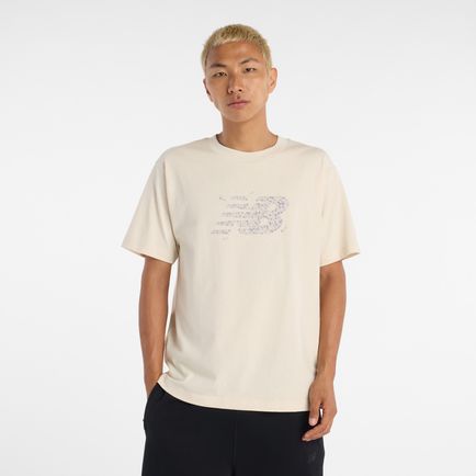 Remera New Balance Hombre Athletics Runners Pin T-Shirt Beige
