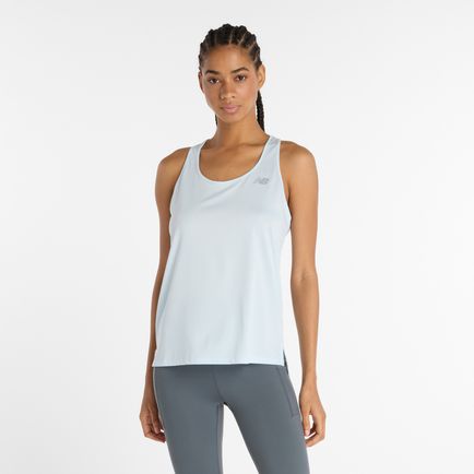 Camisilla New Balance Mujer Sport Essentials Tank Celeste